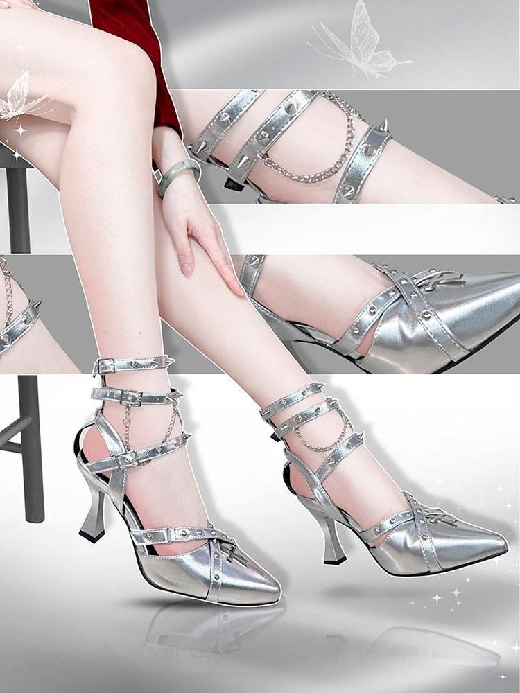 Lolita Punk y2k Goth Pumps High Heels LE5016