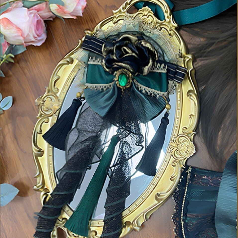 Candle Dragon Spirit Lolita Fantasy Green JSK Dress Set