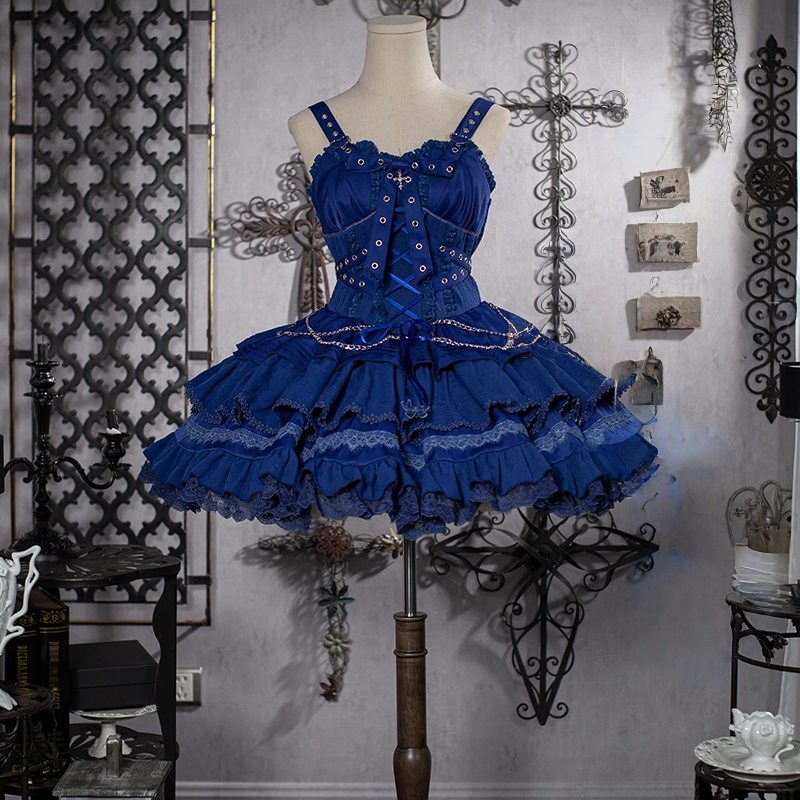 Lolita Harajuku Gothic JSK Dress (6 Colors) LG1 LS1017
