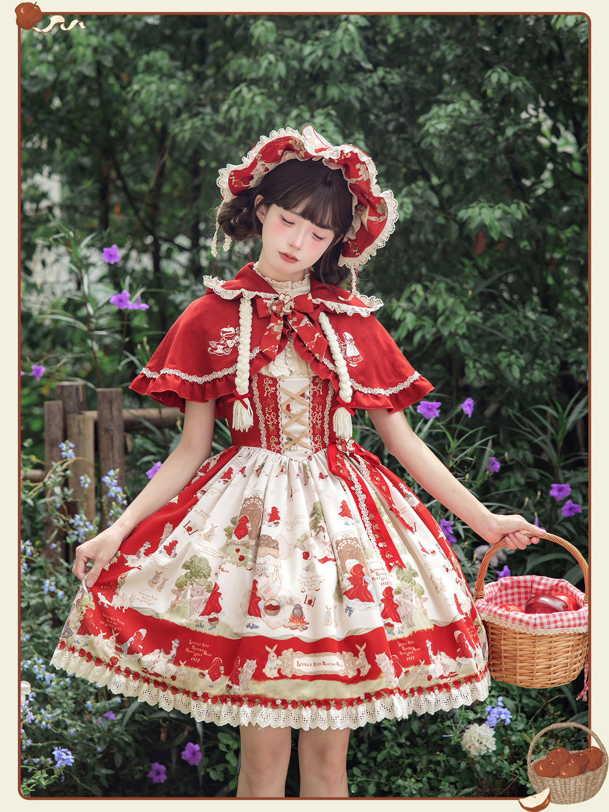Little Red Riding Hood Original Fairy Tale Style Lolita Bustier JSK Dress