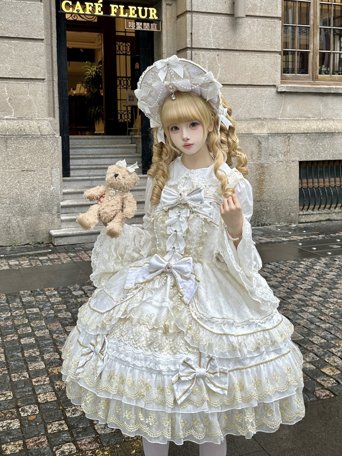 Crown of Gems Lolita White JSK Dress