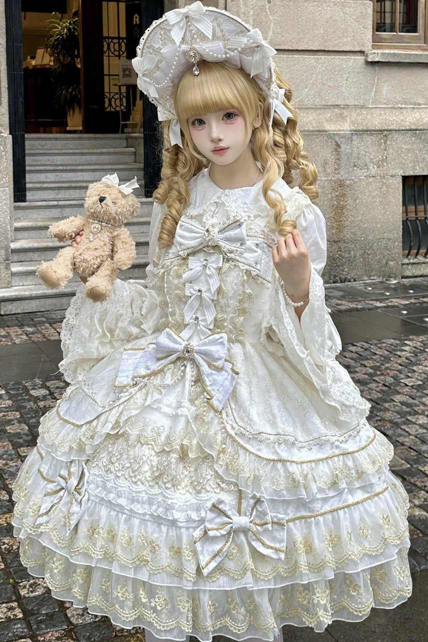 Crown of Gems Lolita White JSK Dress