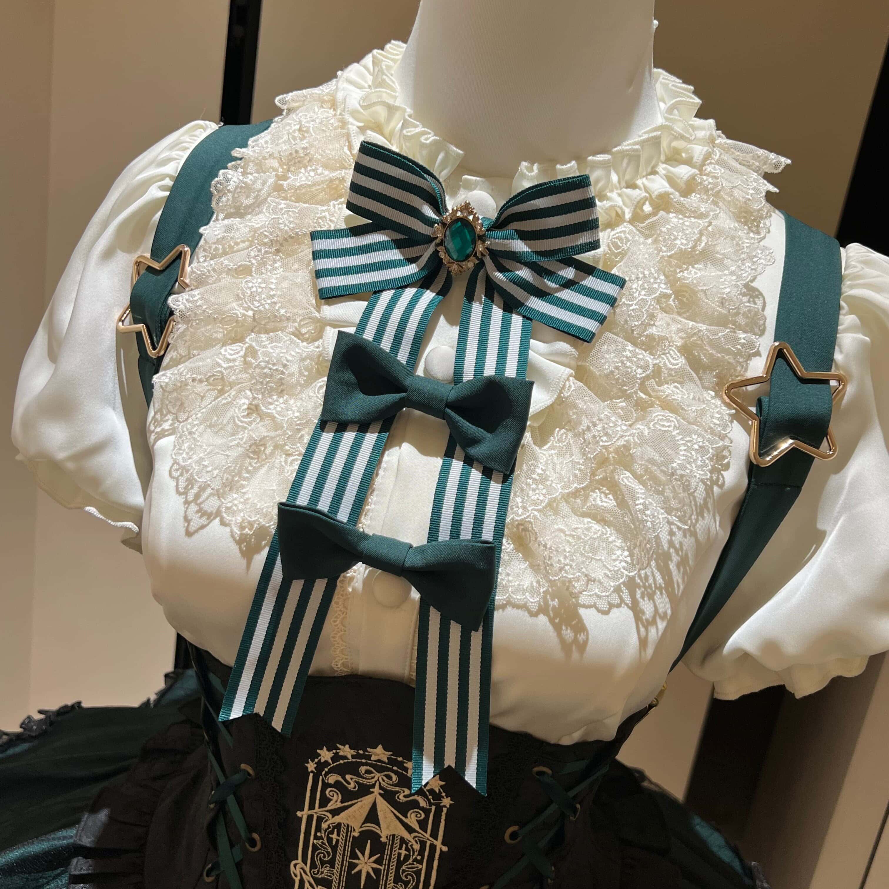 Star Track Academy Lolita Gothic Green Dress Set