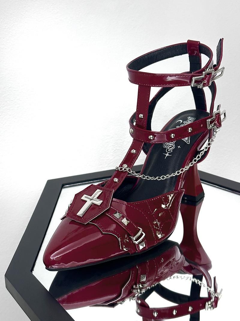 Lolita Punk Goth Pumps Dark style High Heels LE5015