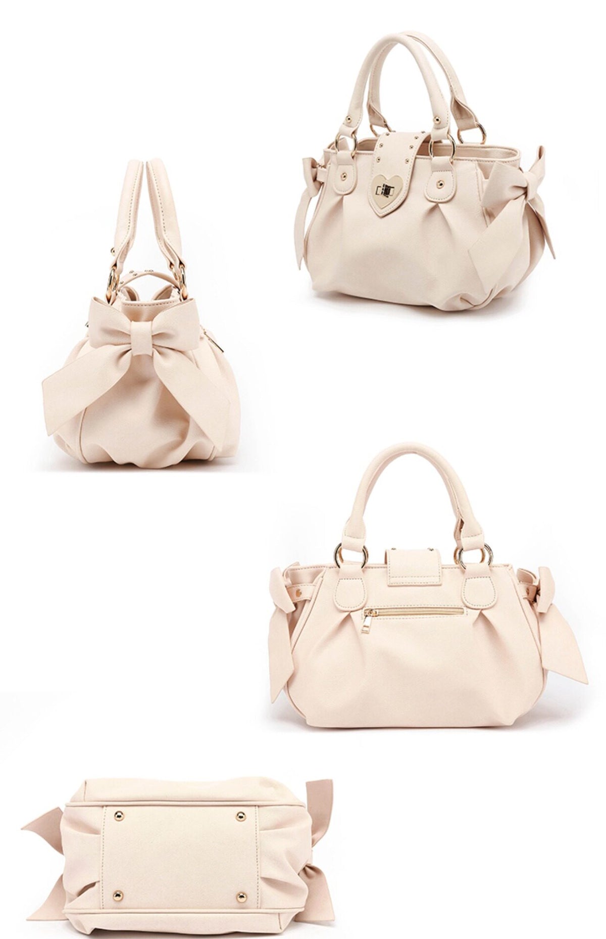 Export Japanese Style Bow Lolita Lolita Bow & Heart Handbag