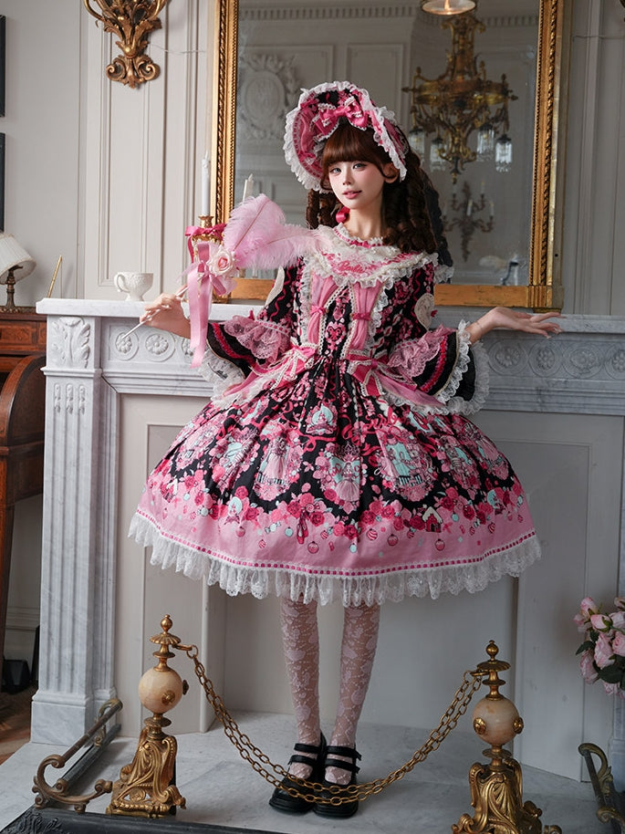 Nutcracker x Barbie Collab Original Lolita Elegant Printed OP Dress