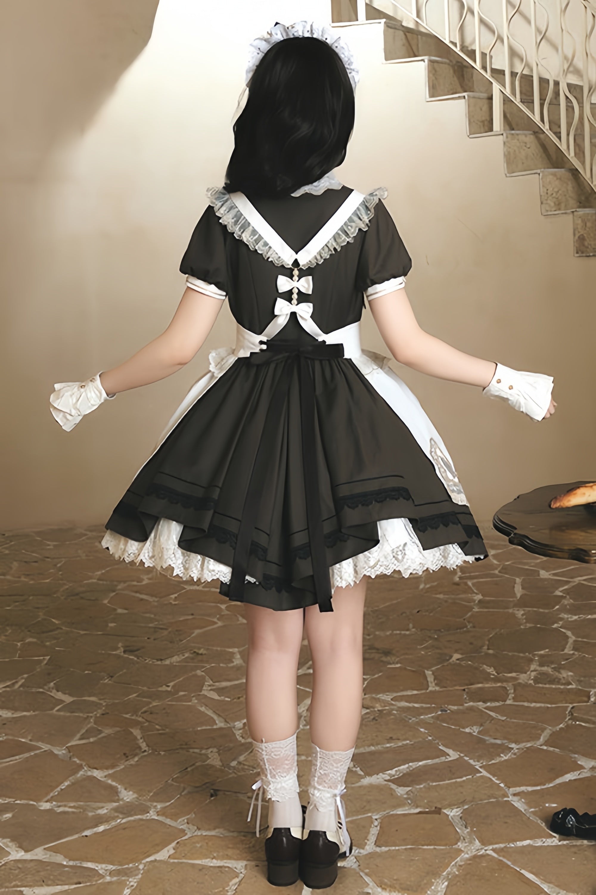 Refreshing Tea Party Lolita Cat Embroidered OP Dress