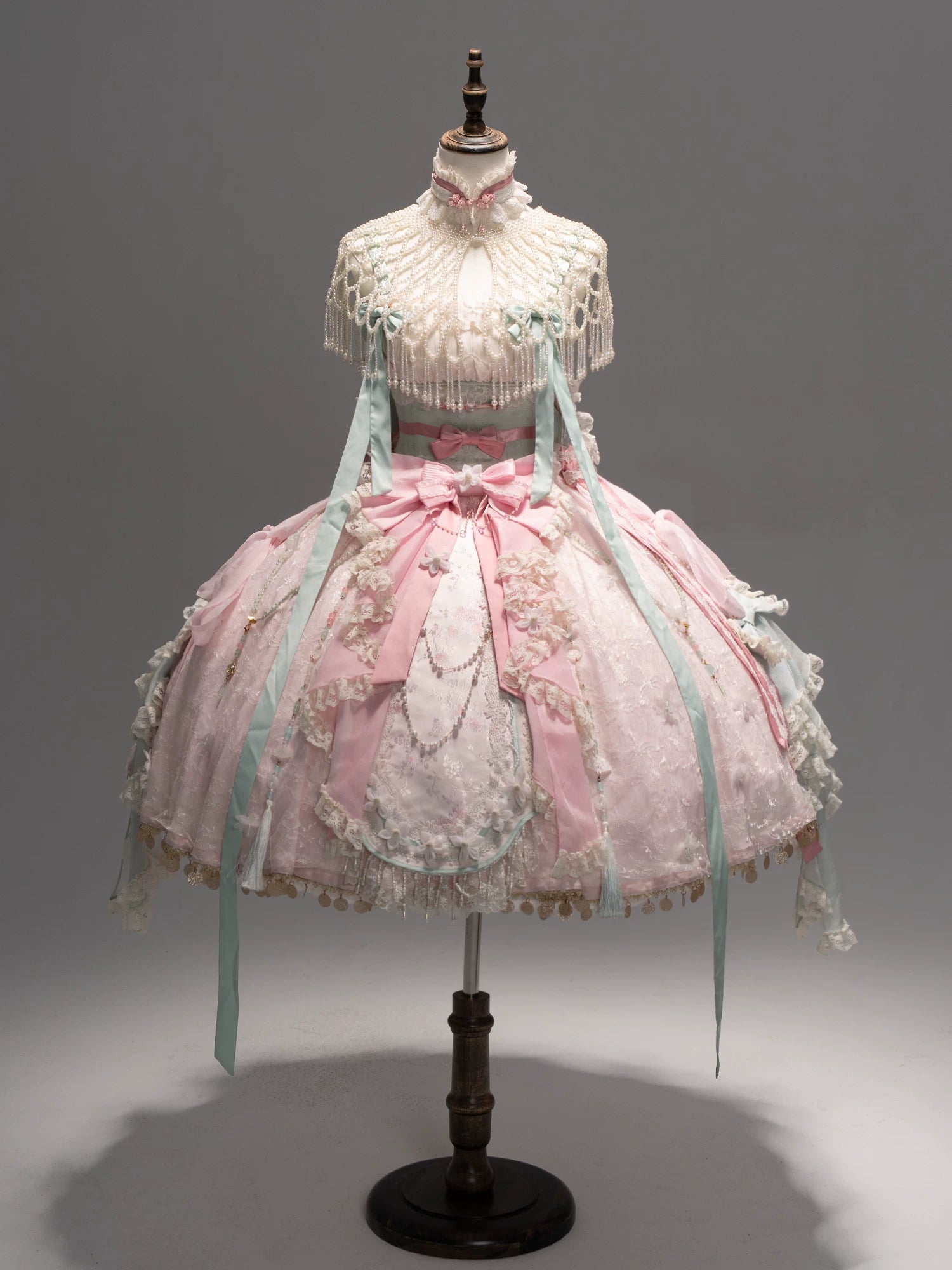 Hibiscus Huadan Pink Wa Lolita Short JSK Dress