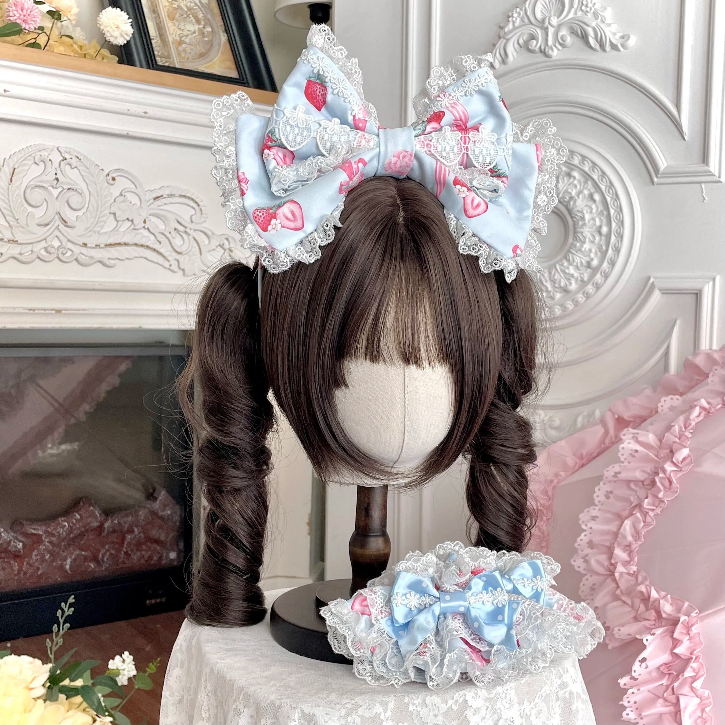 Deer Strawberry Garden Old-School Strawberry Print Lolita JSK Accessories