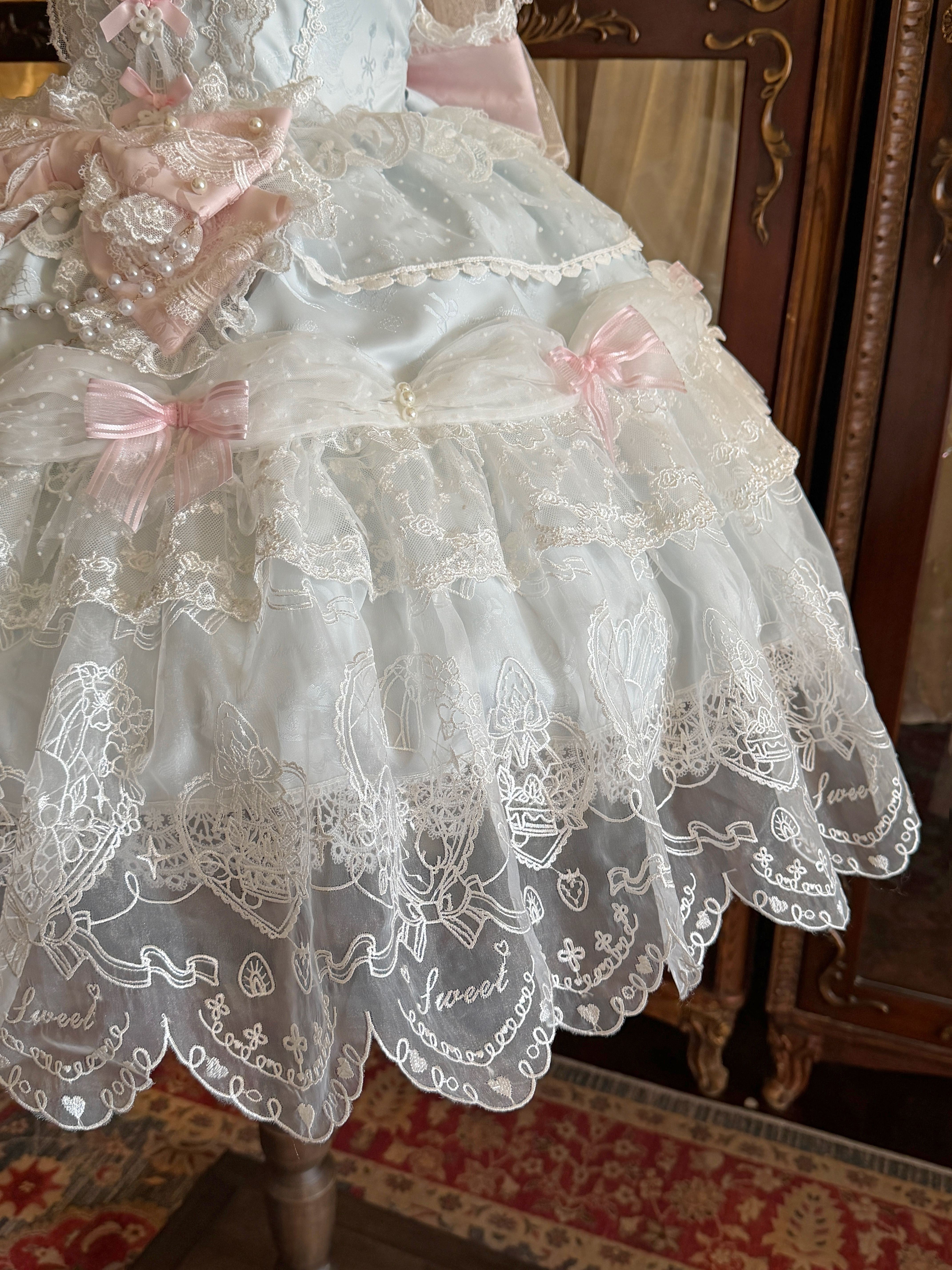 Rabbit Dream Letter Ballet Sweet Lolita JSK Suspender Dress