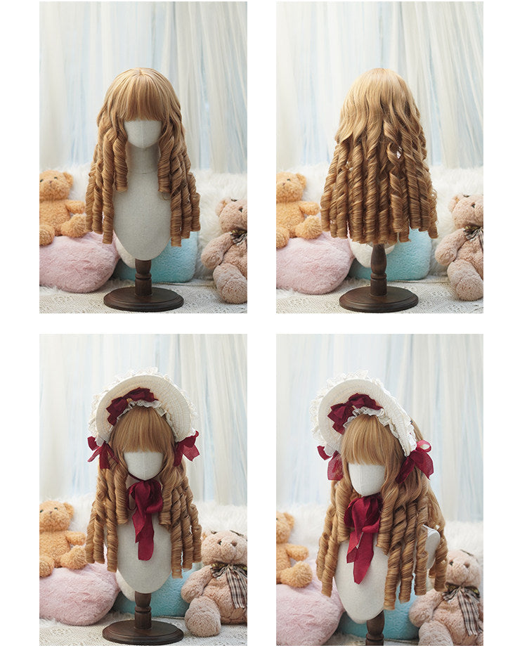 Lolita Vintage Doll Long Roman Curl Wig in Warm Colorways