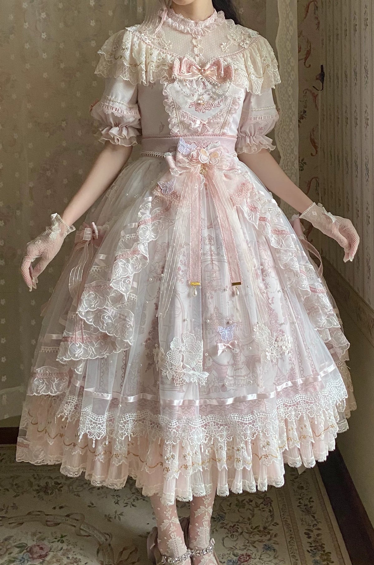 Sunset Land Embroidered Lolita Wedding Full Set