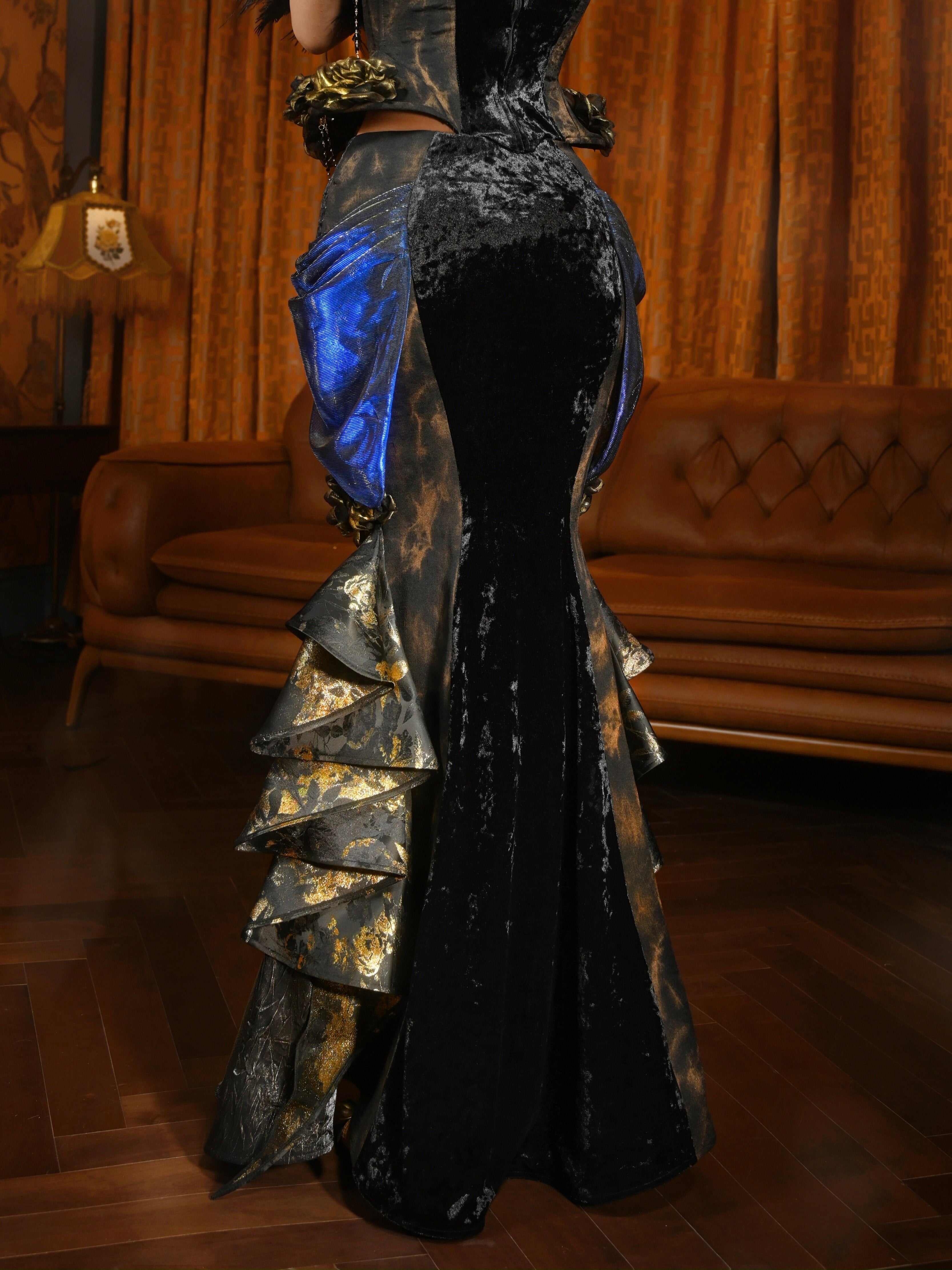 Lights Dusk Classic Boned Corset & Mermaid Skirt Set