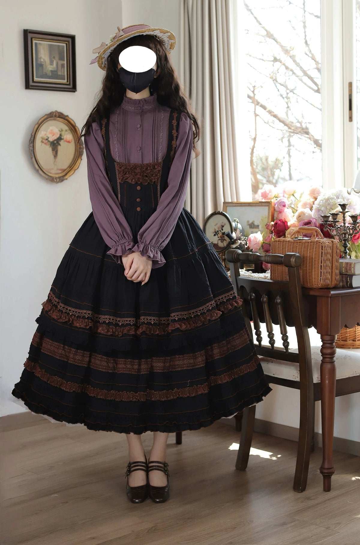 Margaret's Daisy V-Waist Bust-Support Classical Lolita JSK Dress