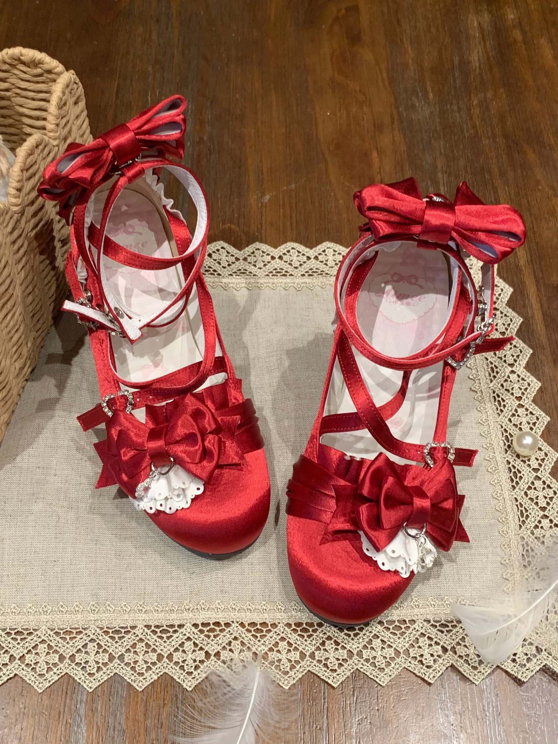 Knots Lolita Ballet Style Bridal Heels