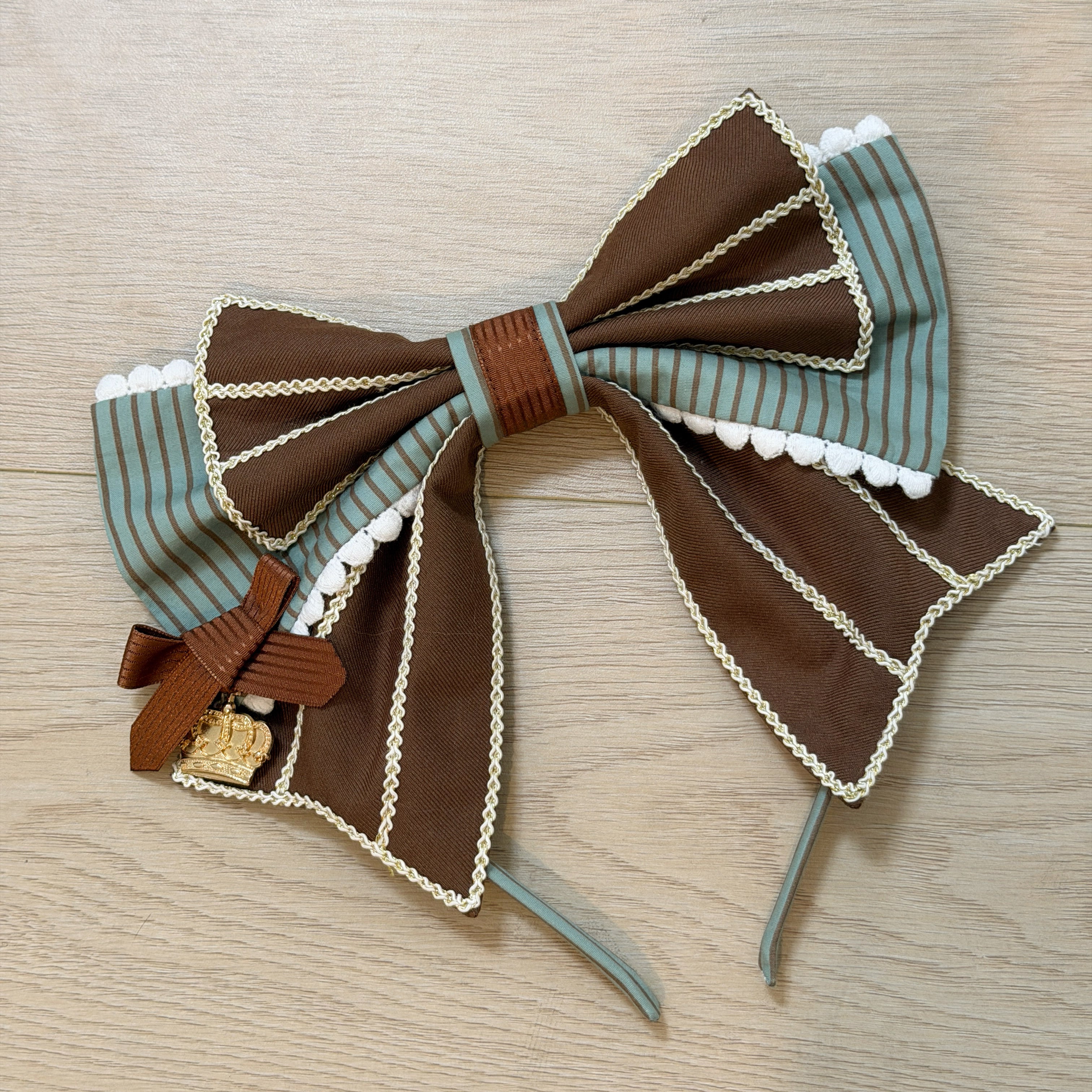 Brown Crown Lolita Idol Academy Fake Two-Piece OP Dress