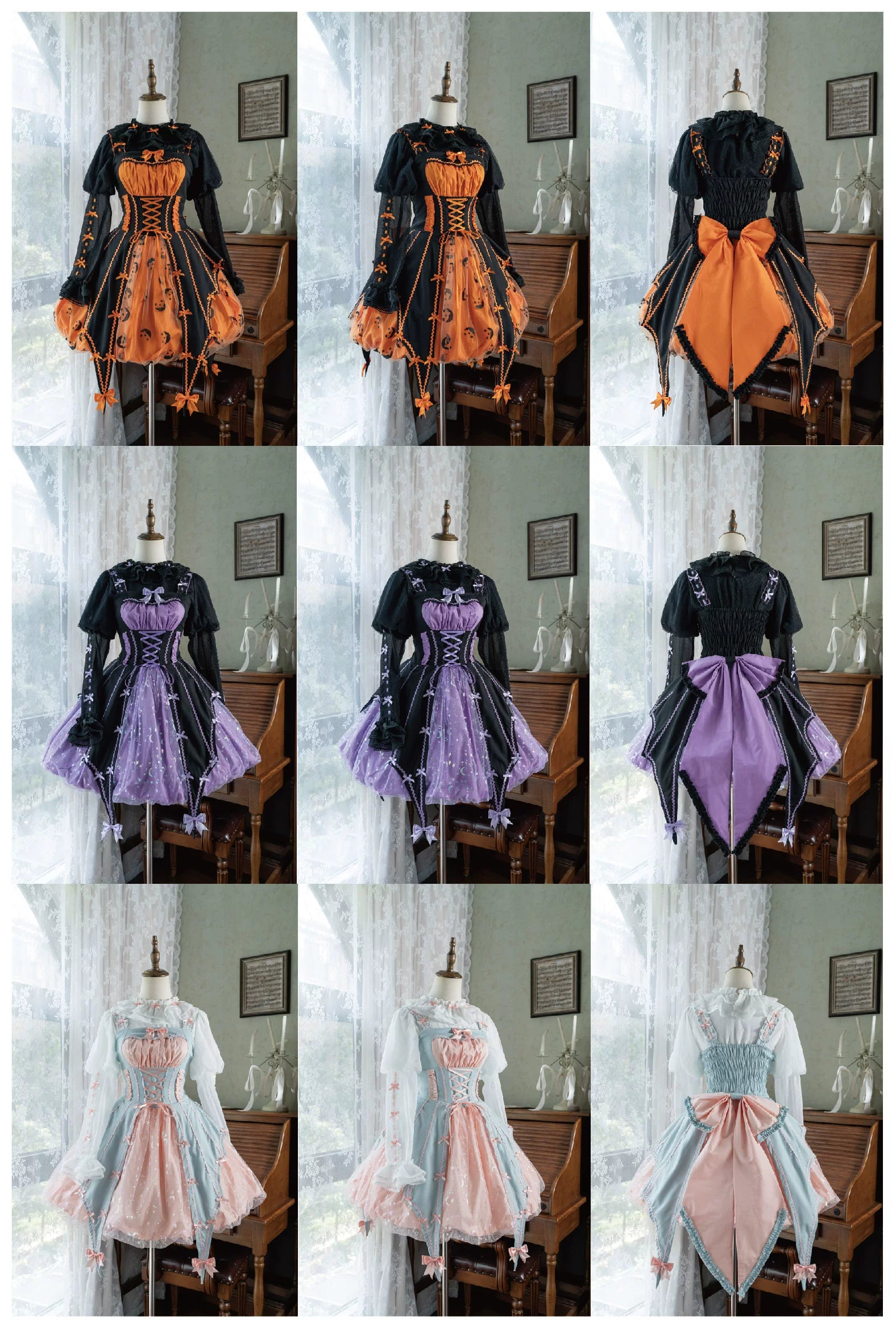 Pumpkin‑Lantern Halloween Witch Dark‑Sweet Lolita JSK Dress