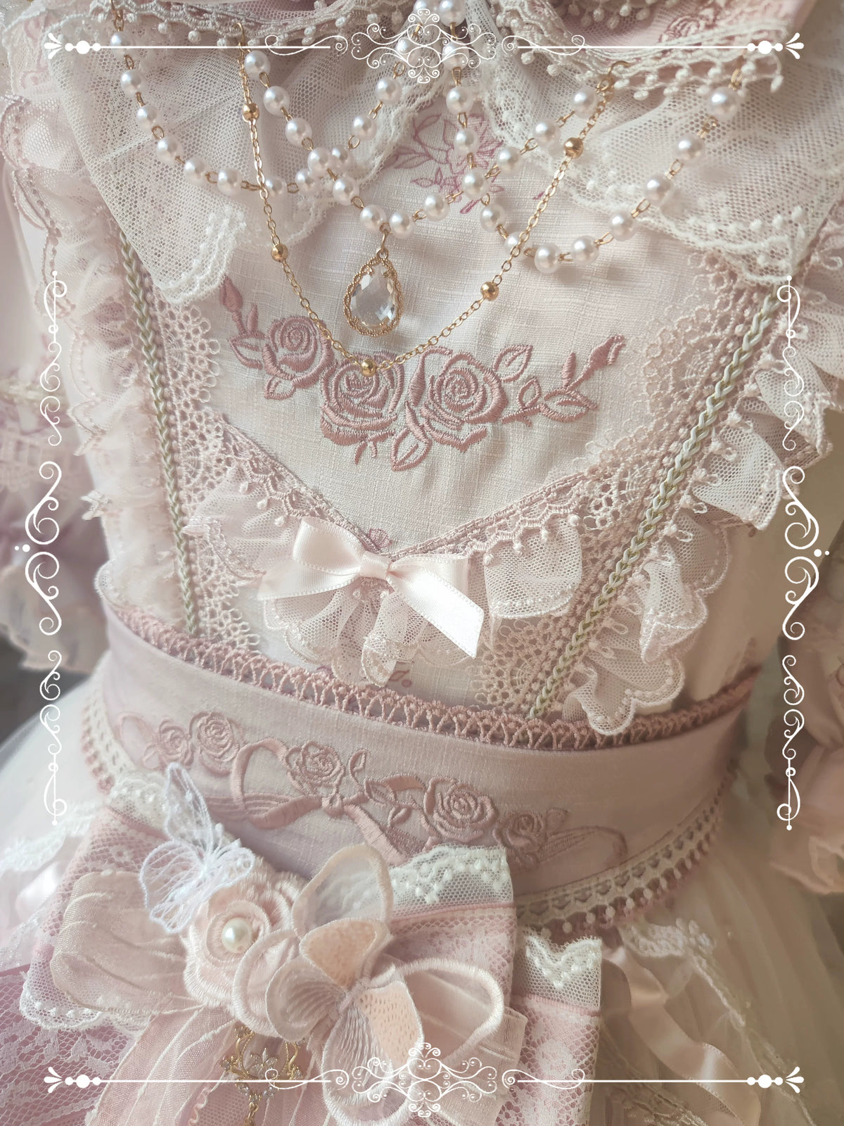 Sunset Land Embroidered Lolita Wedding Full Set