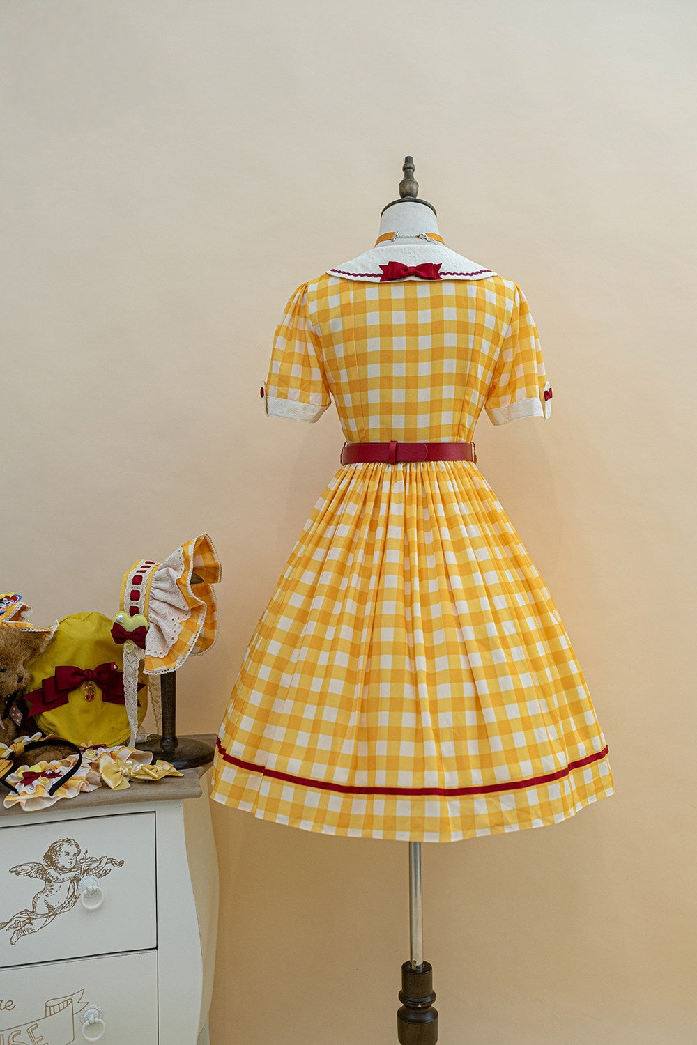 Cat Sweetheart American Retro Sweet Diner‑Style Lolita OP Dress