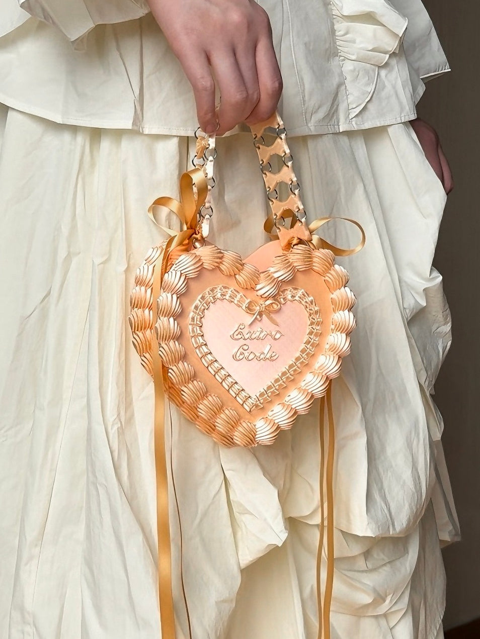 Heart Cake 3D Printed PLA Resin Handbag Crossbody Bag