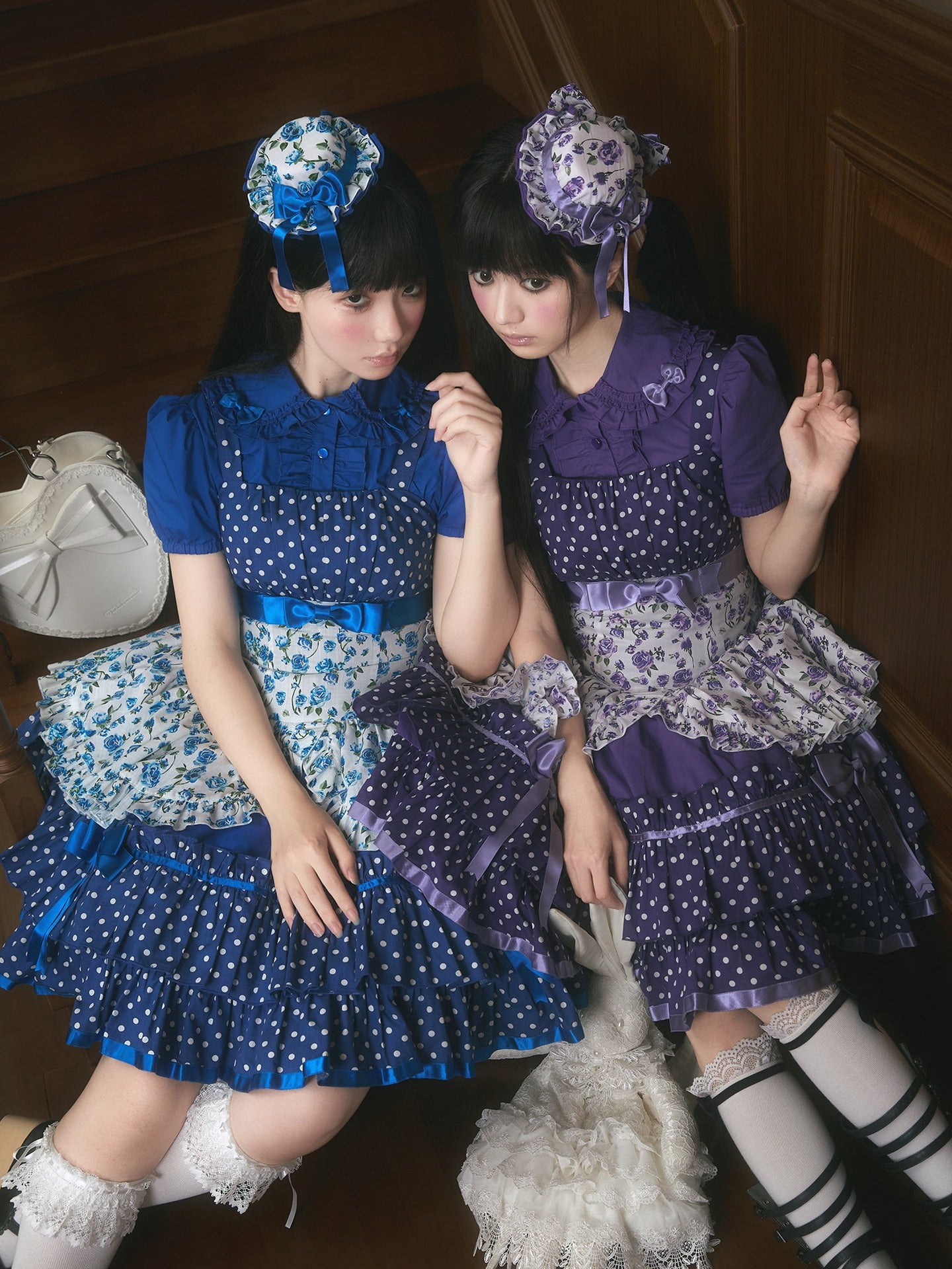 Li Bobo Vintage Polka‑dot Lolita JSK & Blouse Set