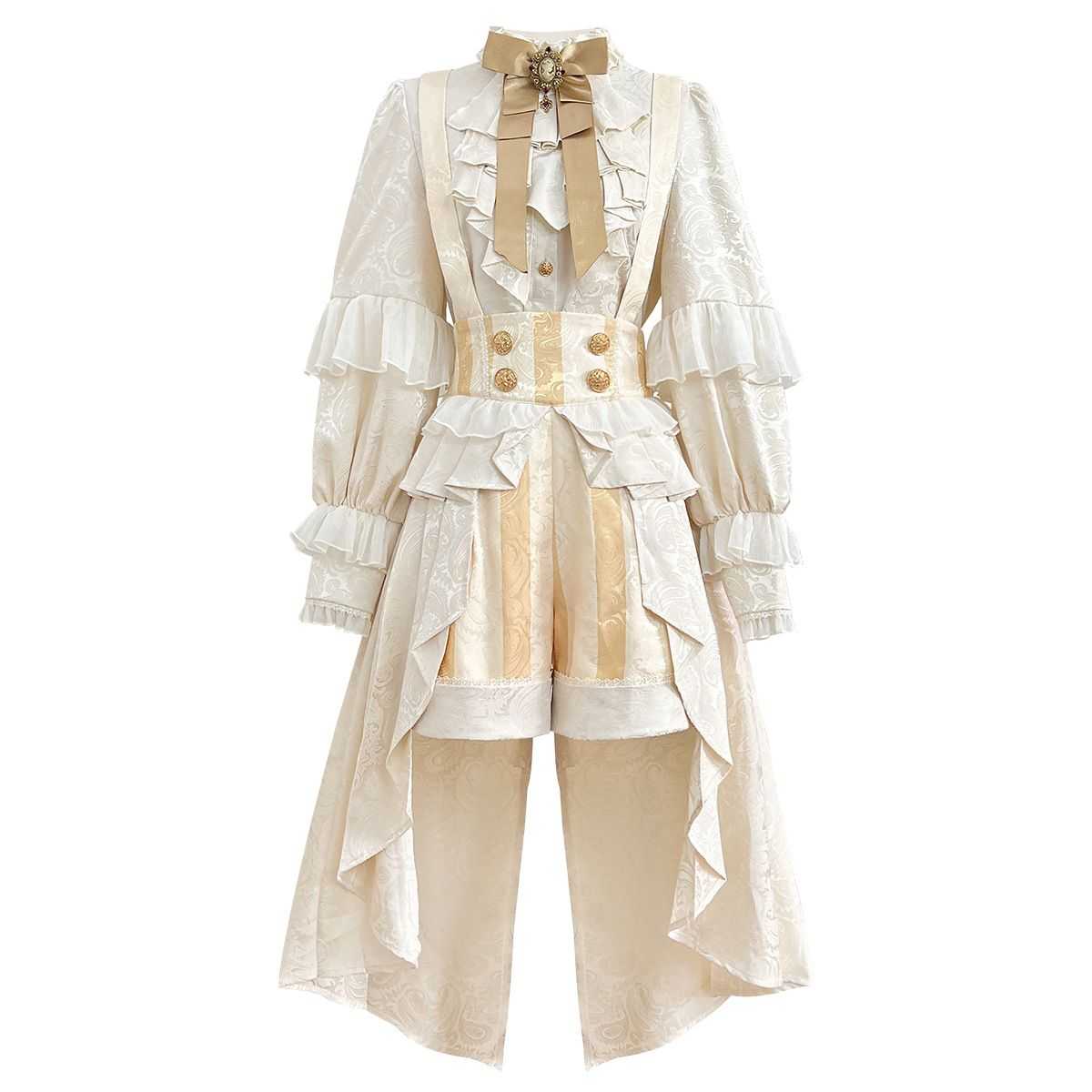 Lolita Court Prince Ouji Outfit with Suspender Pants LO1003