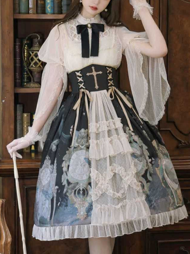 Lolita Elegant Vintage Dress LC1009