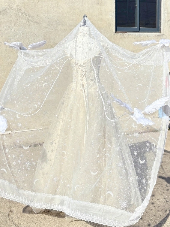 Electric Bird Veil Lolita Tea Party Show Styling Set
