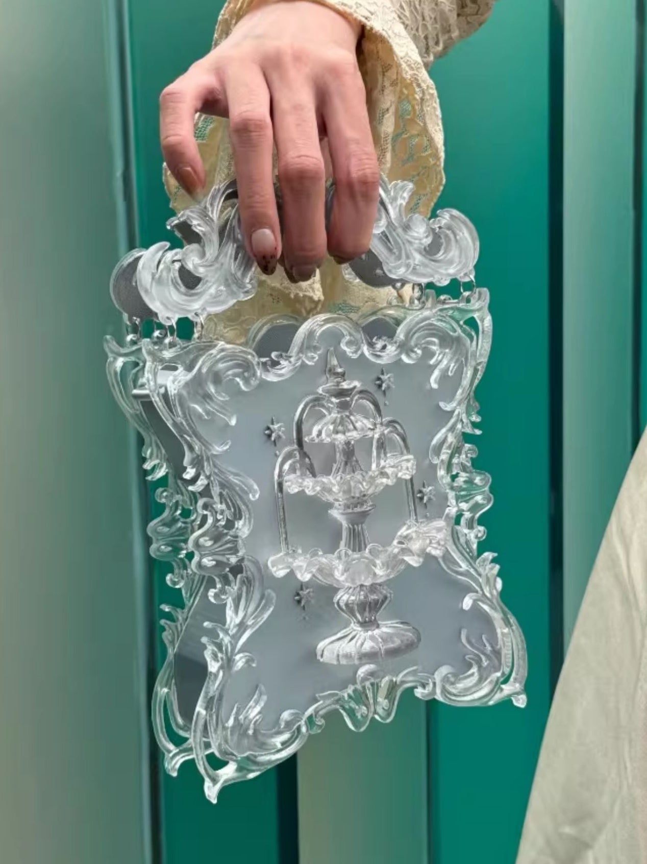 Baroque Fountain 3D Printed PLA Resin Handbag