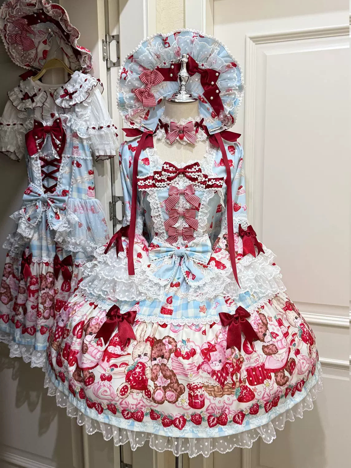 Sweet Berry Rabbit Bear Long Sleeve Sweet Lolita OP Dress