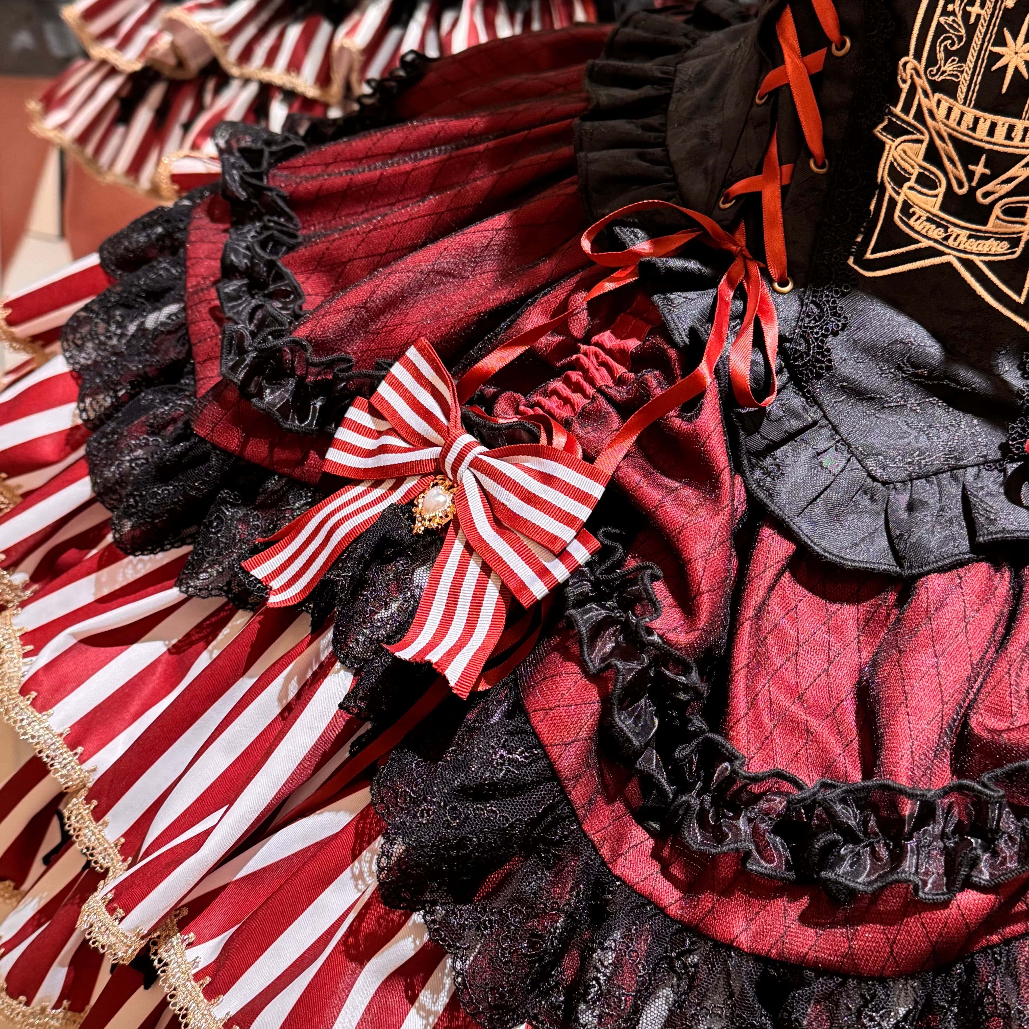 Star Track Academy Lolita Gothic Red Dress Set