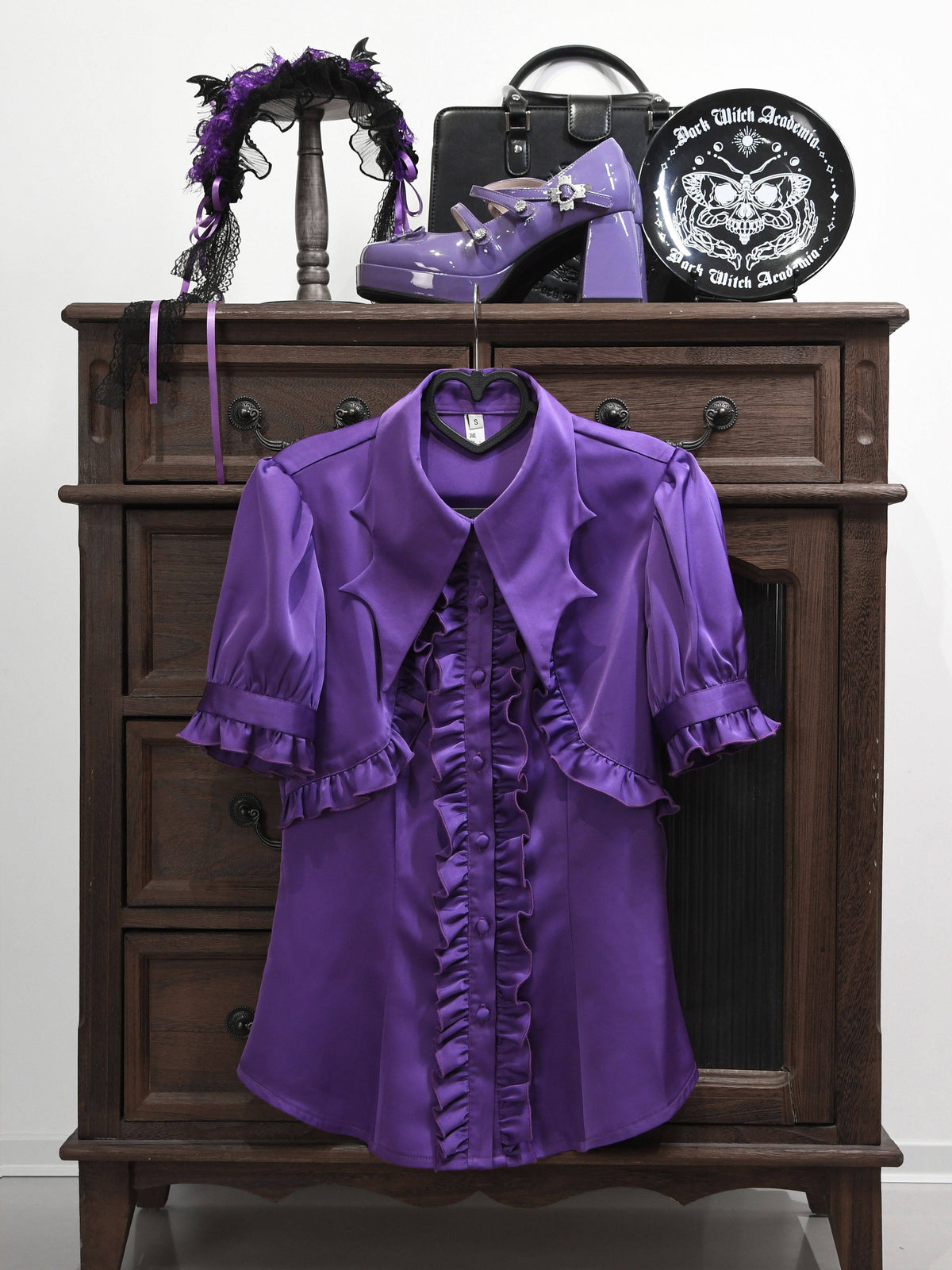 Blood Laboratory Purple Skull Potion Print Gothic Lolita Long JSK