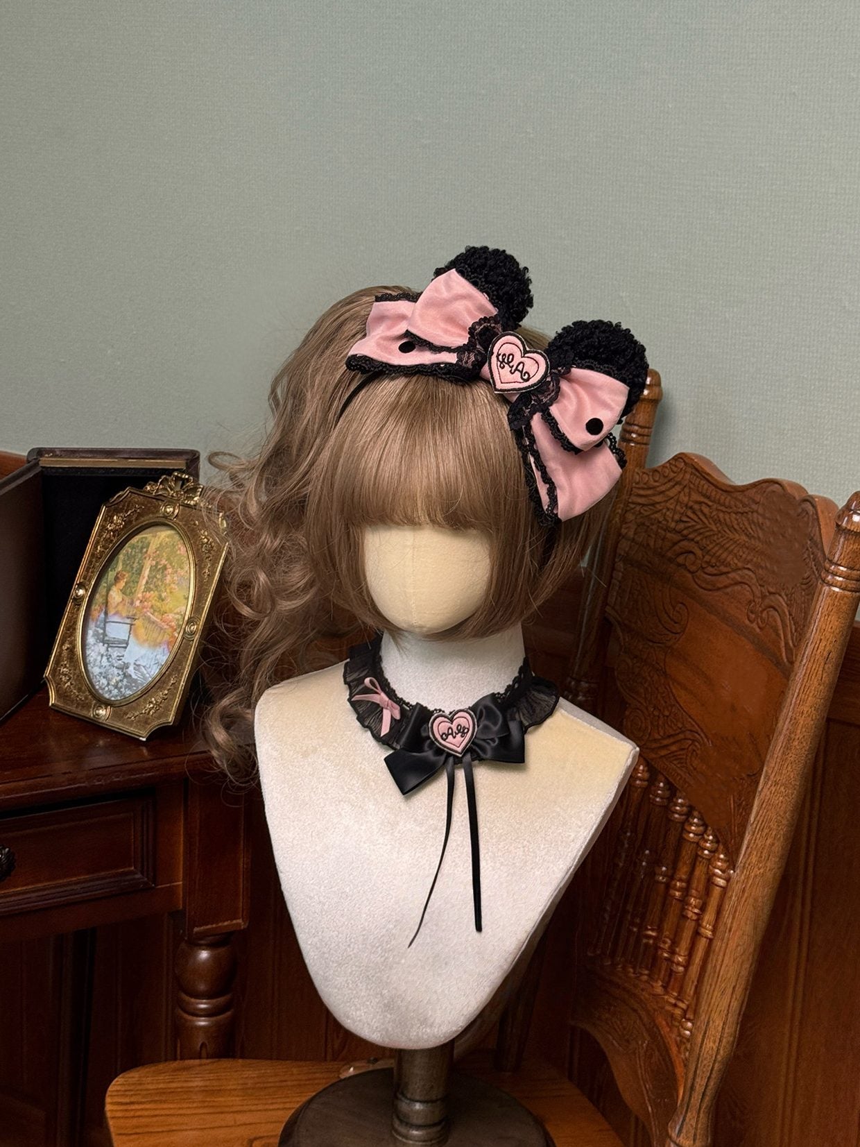 Black Sugar Bear Lolita Pink Dress