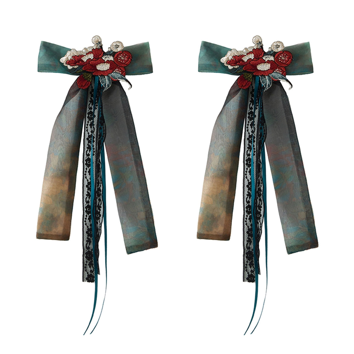 Misty New Dawn Peacock Blue Classic Lolita Long JSK Tea Party Set