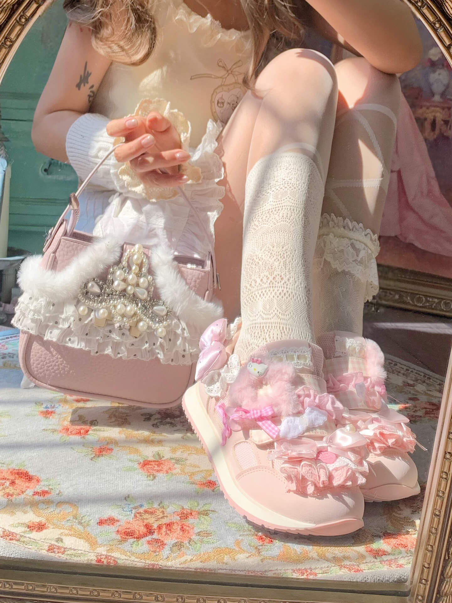 Lolita Sweet Pearl Rabbit Shoulder Bag LE8011