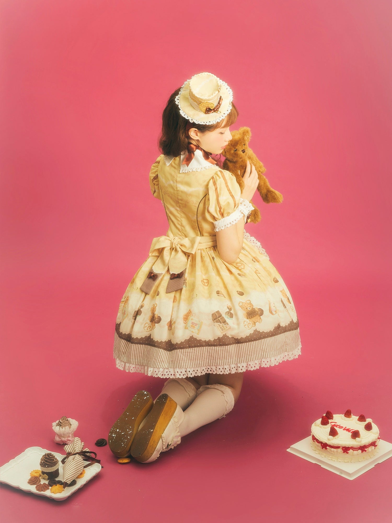 Patisserie Forever Happiness Lolita Yellow OP Dress Set