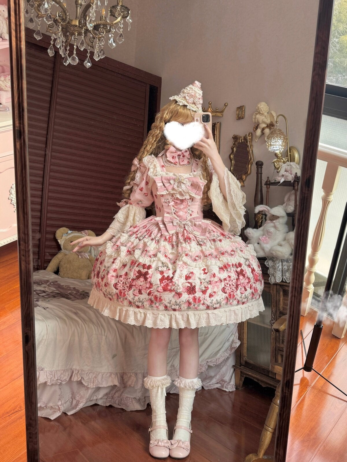 Strawberry Concerto Original Sweet Elegant Bud Shape Lolita JSK Dress