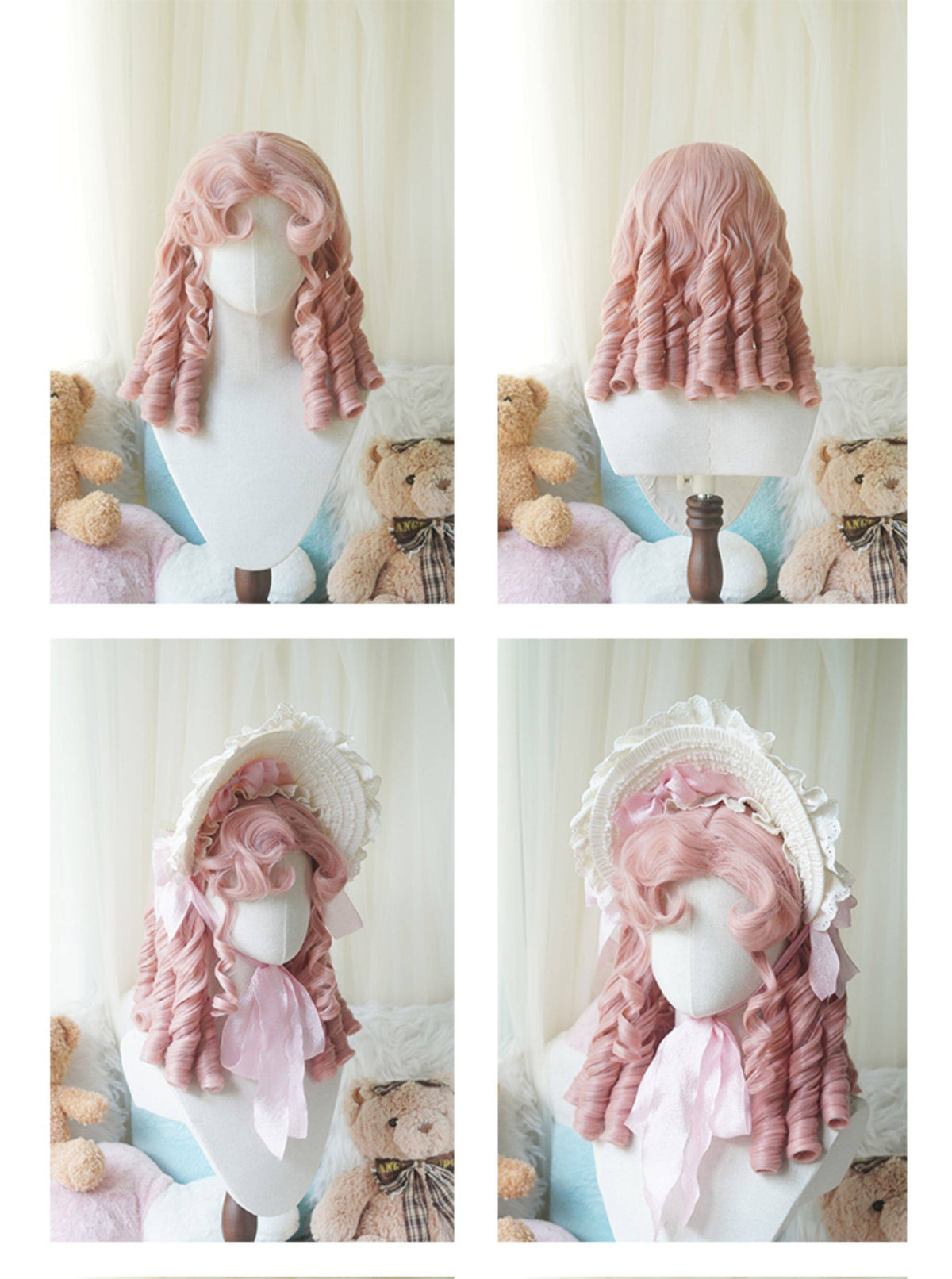 Lolita Vintage Doll Short Wig with Curly or Straight Styles