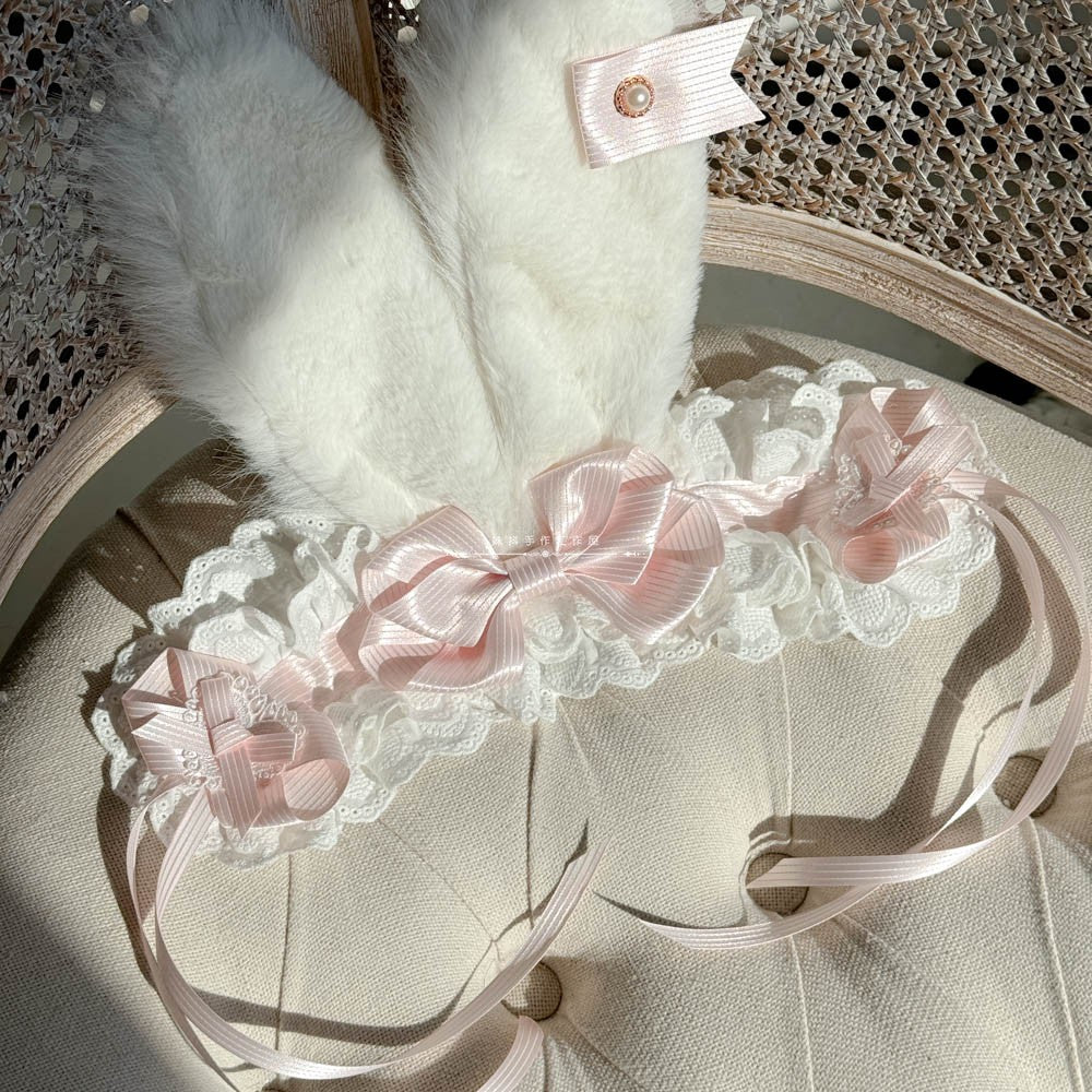 Lolita Kawaii Polka Dot Bunny Headband LA1007