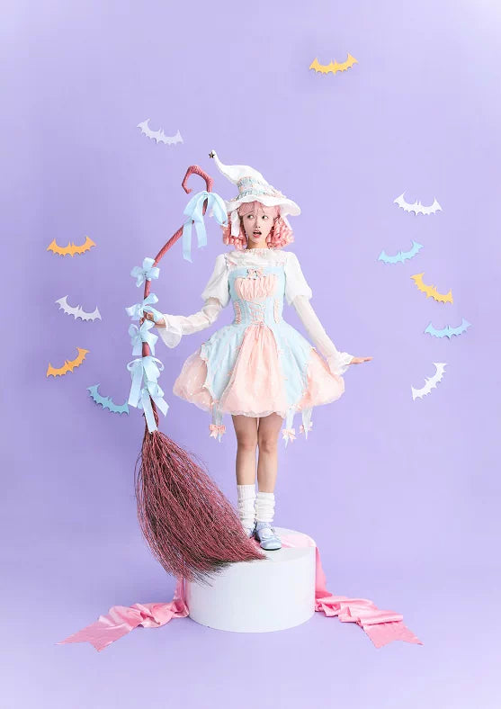 Pumpkin‑Lantern Halloween Witch Dark‑Sweet Lolita JSK Dress