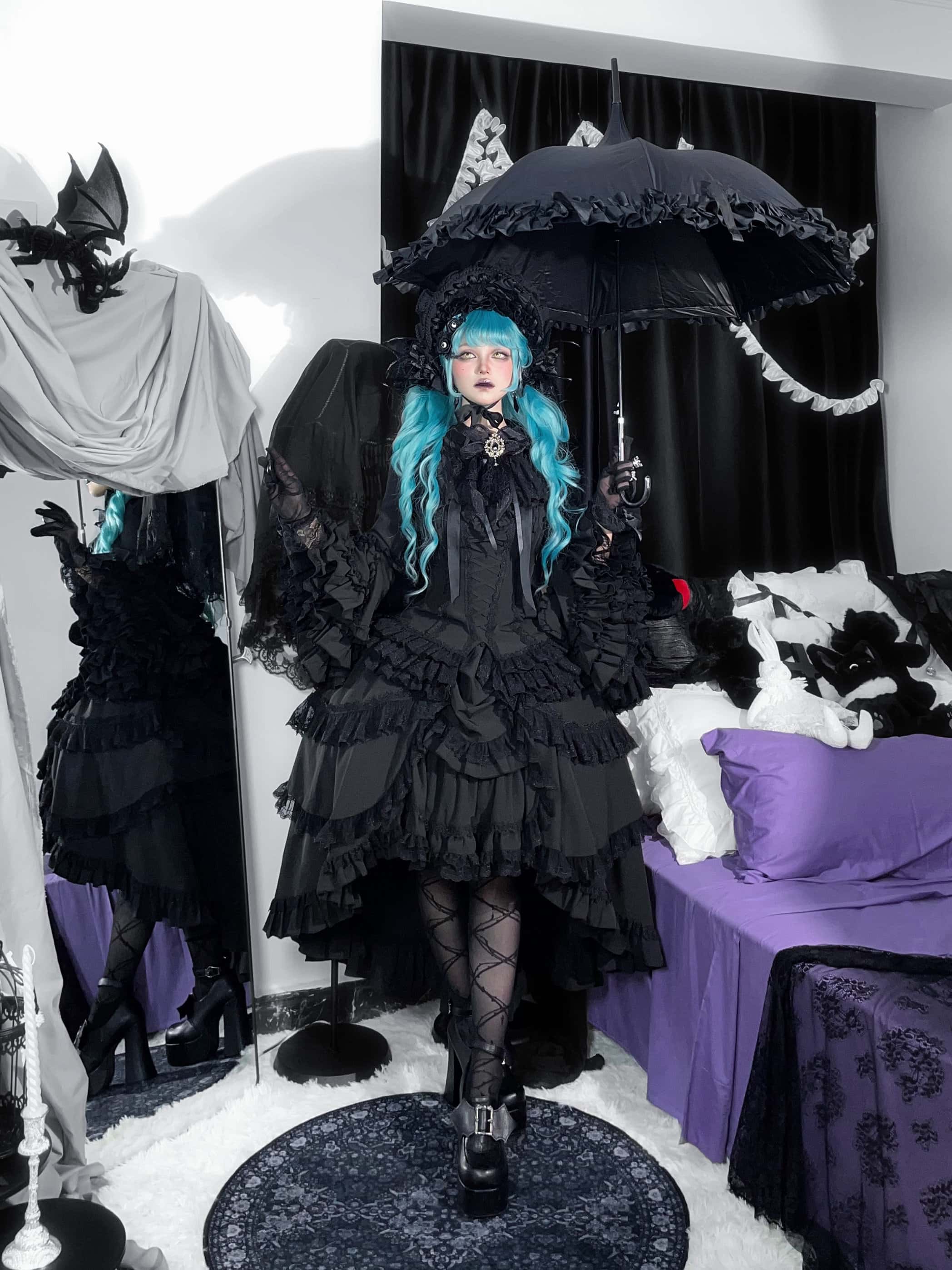 Phoenix Gothic Lolita Blouse & SK Dress Set