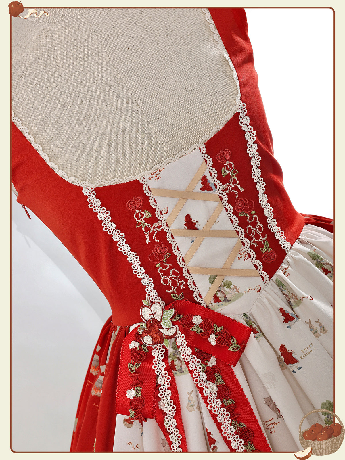Little Red Riding Hood Original Fairy Tale Style Lolita Bustier JSK Dress