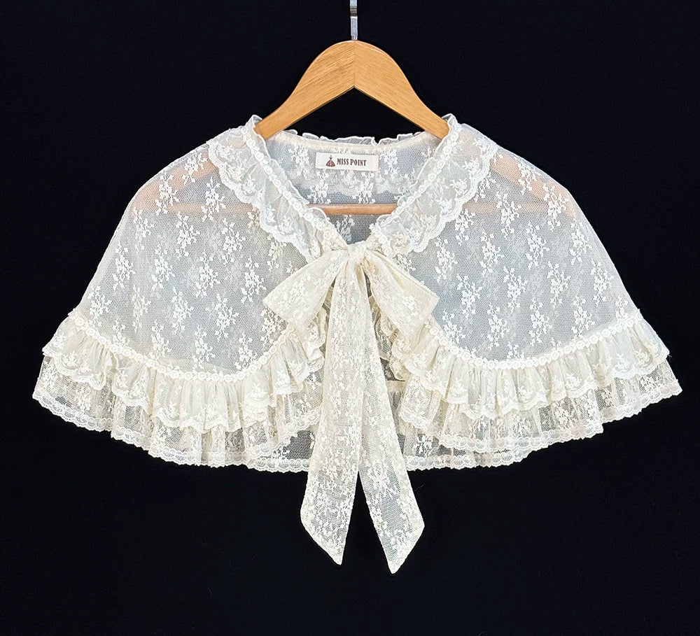 Susans Garden Cotton Floral Wall Lolita Daily Wear Lace Cape