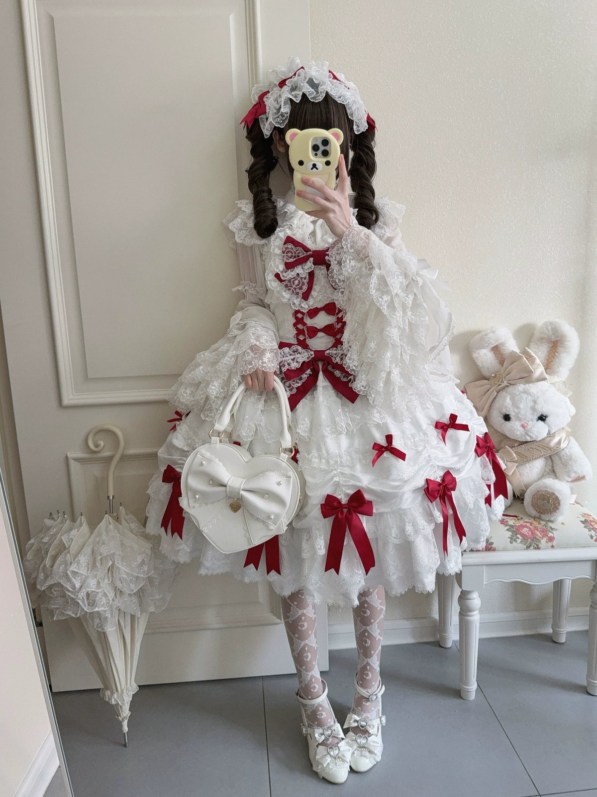 Satin Keepsake Casket Doll-style Sweet Lolita JSK Suspender Dress