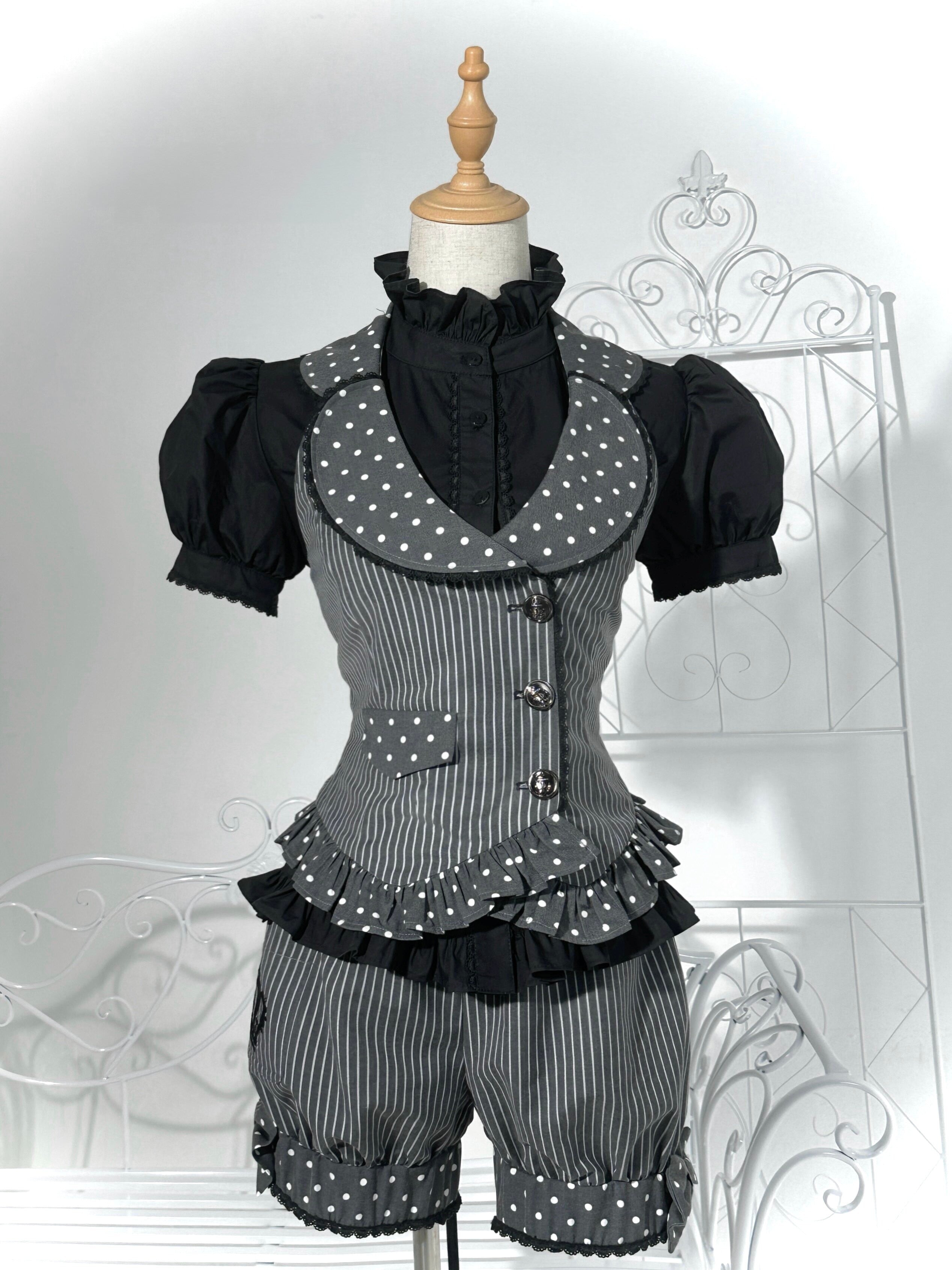 New Century Princess Grey Black Lolita Dress Set