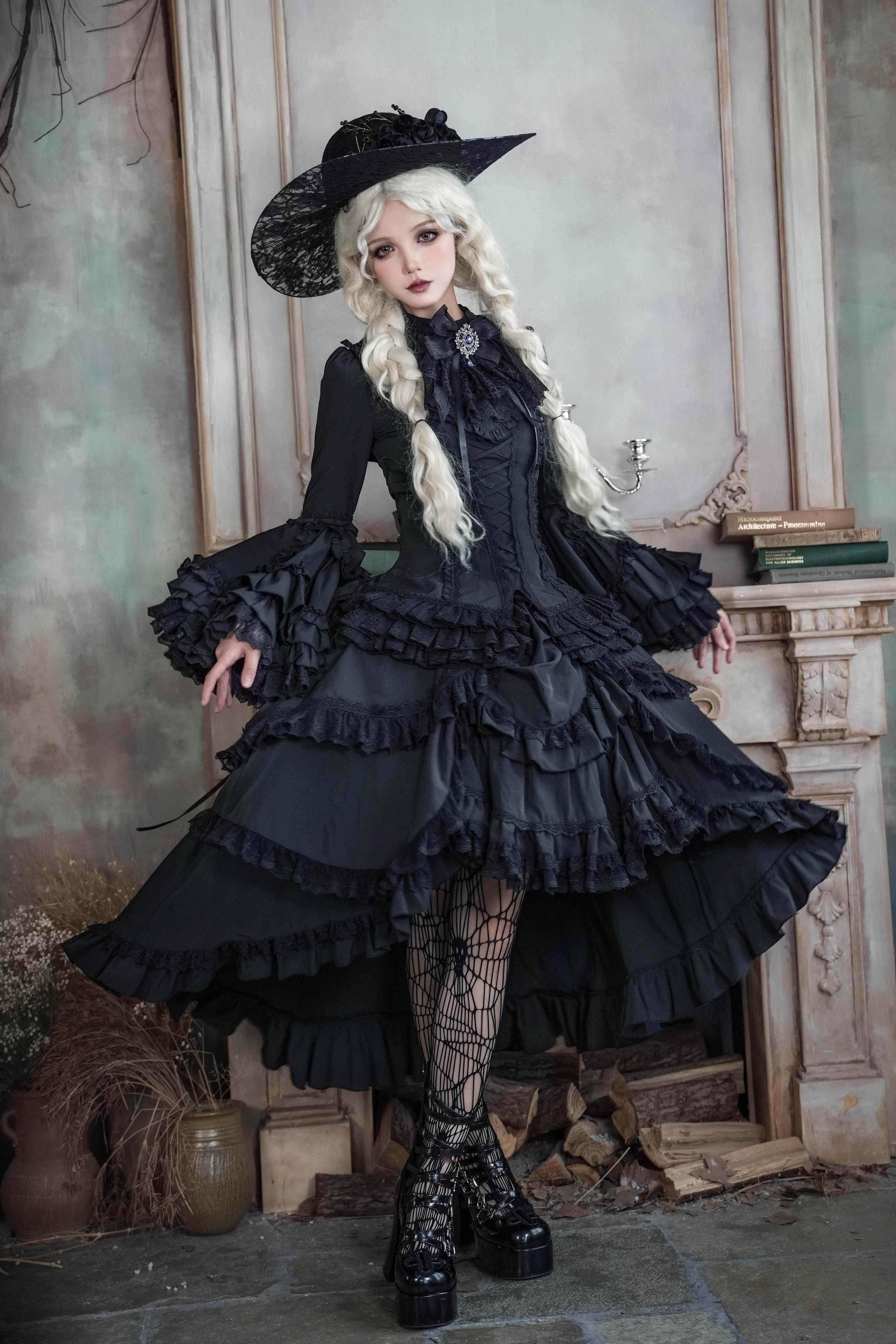 Phoenix Gothic Lolita Blouse & SK Dress Set