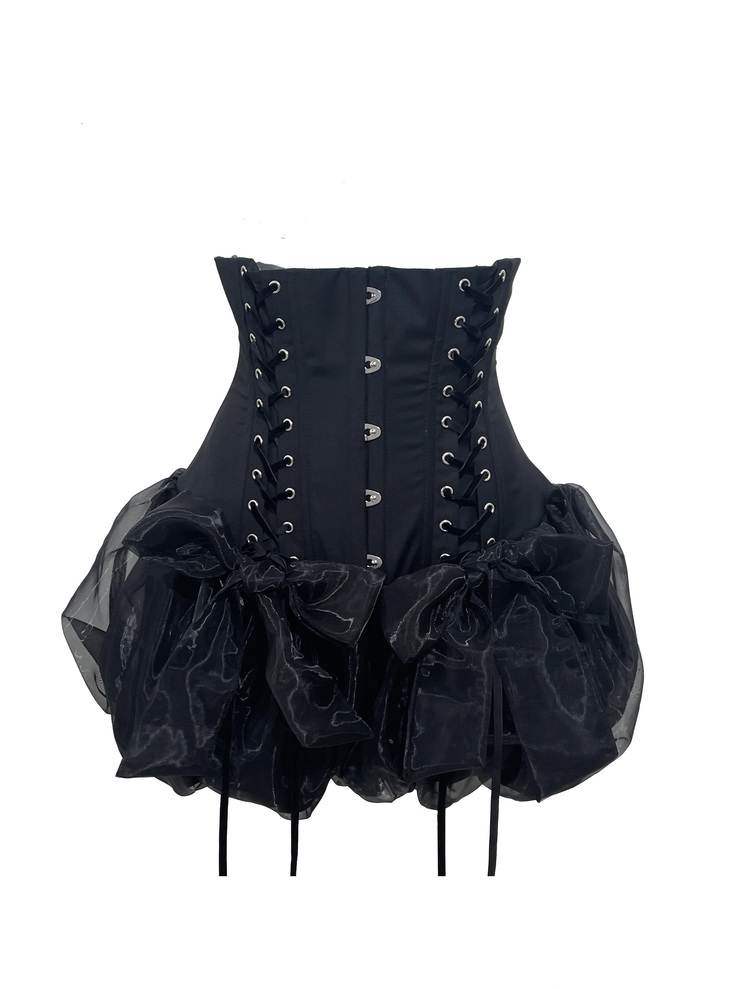 WONKA Gothic Lolita Black Top & Shorts Set