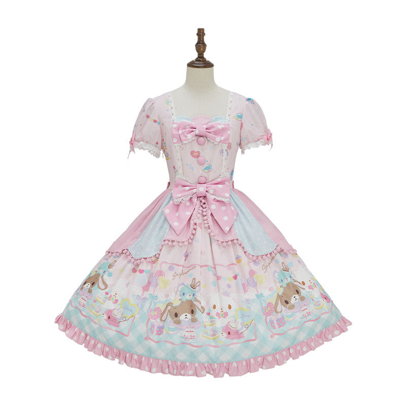 Sugarbunnies Collaboration Lolita Patchwork OP Dress