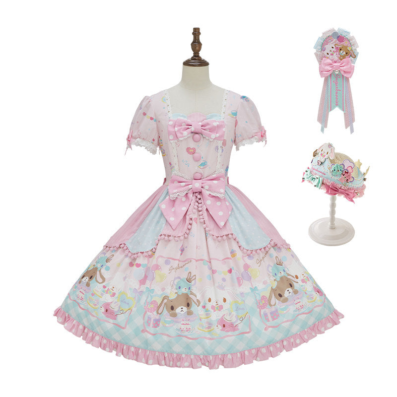 Sugarbunnies Collaboration Lolita Patchwork OP Dress