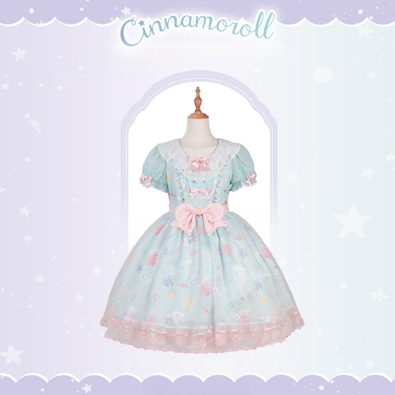 Cinnamoroll Ocean Theme Collaboration Series Lolita Green JSK & OP Set